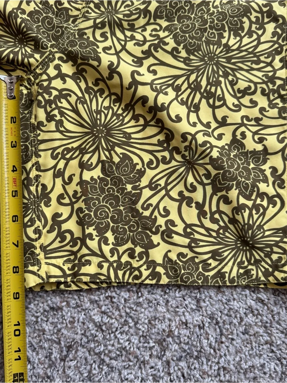 Vintage ACE Board Shorts Mens Yellow Floral Swim Trunks Y2K Outdoor Surf 32